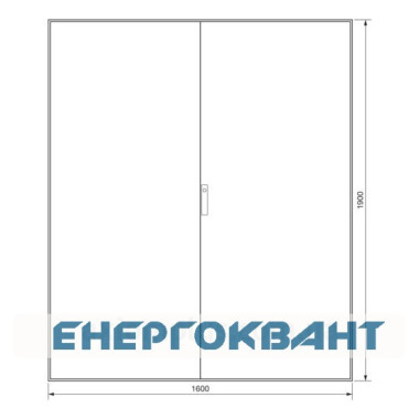 Секційний шафа Hager FG26SD Univers IP54 / II 1900x1600x400мм непрозорі двері (сіра)