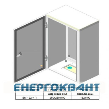 Навісний бокс з монтажною панеллю Білмакс Б00029463 БМ-23 + П IP54 Навісний бокс з монтажною панеллю Білмакс Б00029463 БМ-23 + П IP54
