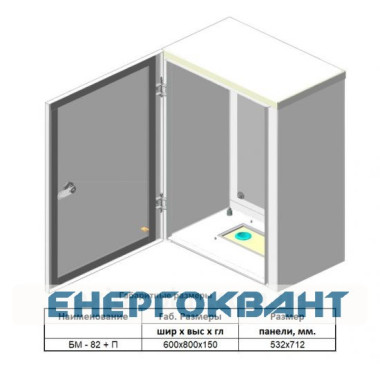 Навісний бокс з монтажною панеллю Білмакс Б00029508 БМ-82 + П IP54