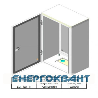 Навісний бокс з монтажною панеллю Білмакс Б00029529 БМ-102 + П IP54