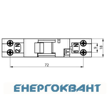 Диференціальний автомат ETI 002175424 KZS-1M C 16 / 0.01 тип A (6kA) з нижнім підключенням