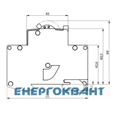 Диференціальний автомат ETI 002175706 KZS-1M SUP B 25 / 0.03 тип A (6kA) з верхнім підключенням