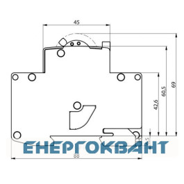Диференціальний автомат ETI 002175816 KZS 1M SUP B 25 / 0.01 тип A (6kA) з верхнім підключенням