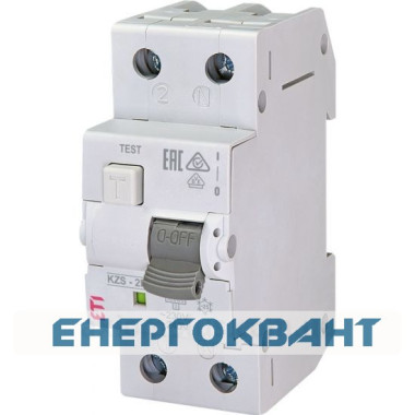 Диференціальний автомат ETI 002173102 KZS-2M B 10 / 0.03 тип AC (10kA)