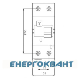 Диференціальний автомат ETI 002173104 KZS-2M B 16 / 0.03 тип AC (10kA)