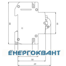 Диференціальний автомат ETI 002173101 KZS-2M B 6 / 0.03 тип AC (10kA)