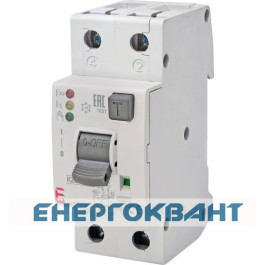 Диференціальний автомат ETI 002172401 KZS-2M2p EDI B 6 / 0.03 тип A (10kA) з нижнім підключенням