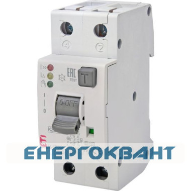 Диференціальний автомат ETI 002172402 KZS-2M2p EDI B 10 / 0.03 тип A (10kA) з нижнім підключенням Диференціальний автомат ETI 002172402 KZS-2M2p EDI B 10 / 0.03 тип A (10kA) з нижнім підключенням