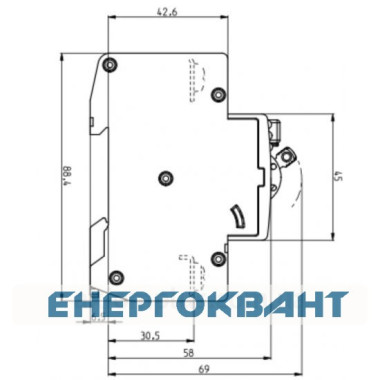 Диференціальний автомат ETI 002172401 KZS-2M2p EDI B 6 / 0.03 тип A (10kA) з нижнім підключенням Диференціальний автомат ETI 002172401 KZS-2M2p EDI B 6 / 0.03 тип A (10kA) з нижнім підключенням
