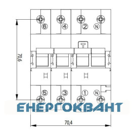 Диференціальний автомат ETI 002174007 KZS-4M 3p + N B 32 / 0.03 тип AC (6kA)