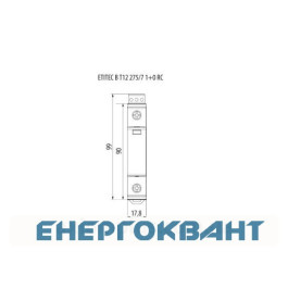 Обмежувач перенапруги ETI 002440337 ETITEC B T12 275/7 (1 + 0) 1p RC