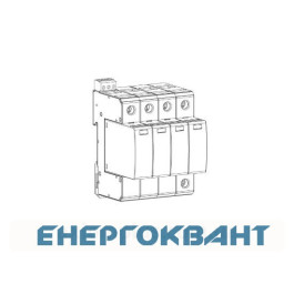 Обмежувач перенапруги ETI 002440407 ETITEC C T2 440/20 (4 + 0) 4p