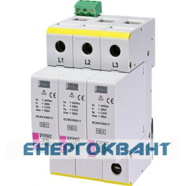 Обмежувач перенапруги ETI 002440412 ETITEC C T2 440/20 (3 + 0) 3p RC