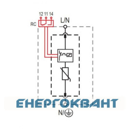 Обмежувач перенапруги ETI 002440500 ETITEC M T12 300/7 (1 + 0 2p TNC)