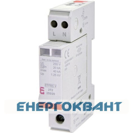 Обмежувач перенапруги ETI 002442940 ETITEC V 2T2 255/20 (2 + 0)