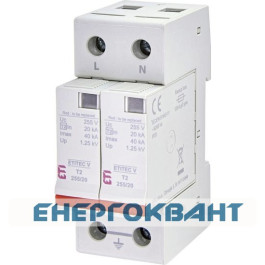 Обмежувач перенапруги ETI 002442954 ETITEC V T2 255/20 (1 + 1)