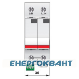 Обмежувач перенапруги ETI 002442959 ETITEC V T2 255/20 (2 + 0) RC
