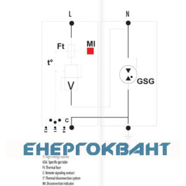Обмежувач перенапруги ETI 002442959 ETITEC V T2 255/20 (2 + 0) RC