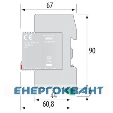 Обмежувач перенапруги ETI 002442988 ETITEC V T2 690/20 3 + 0 RC Обмежувач перенапруги ETI 002442988 ETITEC V T2 690/20 3 + 0 RC