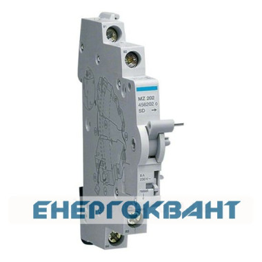 Додатковий сигнальний контакт Hager MZ202 для автоматичних вимикачів 230В / 6А 1НЗ + 1 але 0,5М