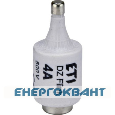 Запобіжник ETI 002312102 D II DZ 4A / 500V (E27)