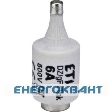 Запобіжник ETI 002312103 D II DZ 6A / 500V (E27)