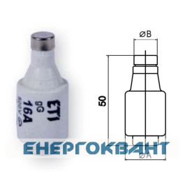 Запобіжник ETI 002312104 D II DZ 10A / 500V (E27)