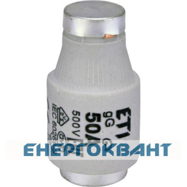 Запобіжник ETI 002313402 D III gG 50A / 500V (E33)