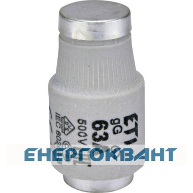 Запобіжник ETI 002313403 D III gG 63A / 500V (E33)