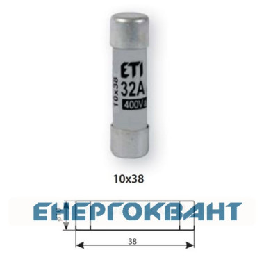 Запобіжник ETI 002621000 CH 10X38 aM 1A 500V