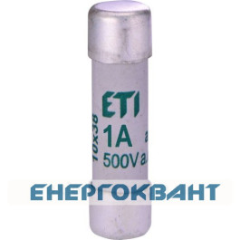 Запобіжник ETI 002621000 CH 10X38 aM 1A 500V