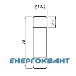 Запобіжник ETI 002625075 CH 10x38 gPV 10A 1000V (30kA)