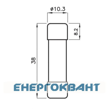 Запобіжник ETI 002625075 CH 10x38 gPV 10A 1000V (30kA)