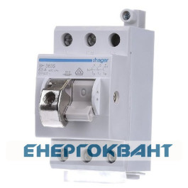 Компактний вимикач навантаження Hager SH363S 3Р 63А / 400В з замком