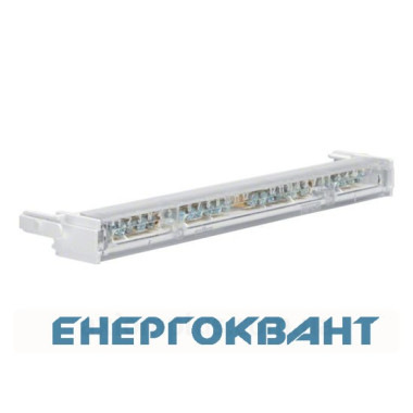 Електрична шина Hager KM13A PE / N 2x13 по 6x16мм² і 7х10мм² Електрична шина Hager KM13A PE / N 2x13 по 6x16мм² і 7х10мм²