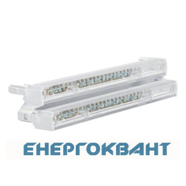 Електрична шина Hager KM22A PE / N 2x22 по 10x16мм² 12x10мм² Електрична шина Hager KM22A PE / N 2x22 по 10x16мм² 12x10мм²