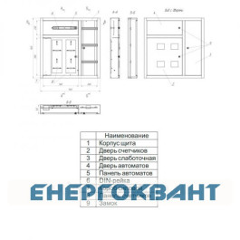 Навісний поверховий щит Білмакс Б00013677 ЩЕ-3ст 01 УН