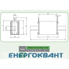 Запобіжник ETI 004110308 NH-0 gPV 32A 750V DC