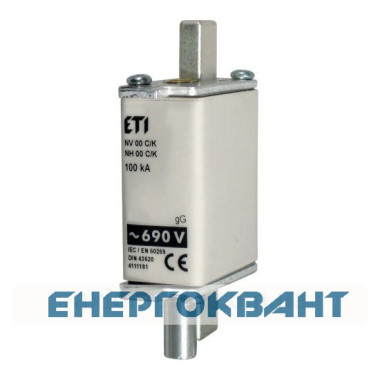 Запобіжник з ударної голкою ETI 004111173 NH-000 K / gG 4 A KOMBI 690V