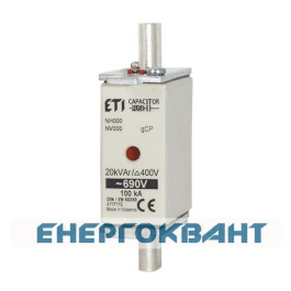 Запобіжник ETI 004117107 NH-000 / gCP 10 kVAr