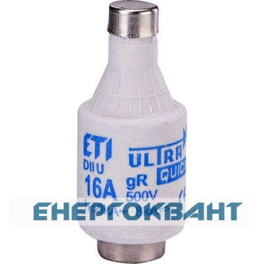 Запобіжник ETI 004322005 DIIUQ16A / 500V gR (50 kA)
