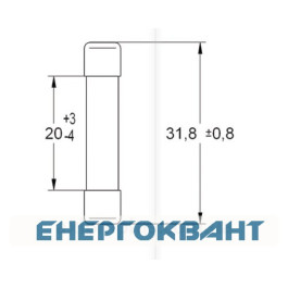 Міні-запобіжник ETI 006710063 CH 6.3x32 F 125mA 250V