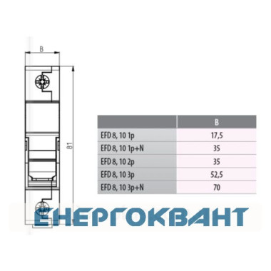 Роз'єднувач запобіжник ETI 002540013 EFD 10 2p