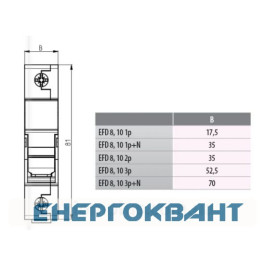 Роз'єднувач запобіжник ETI 002540314 EFD 10 3p з адаптером