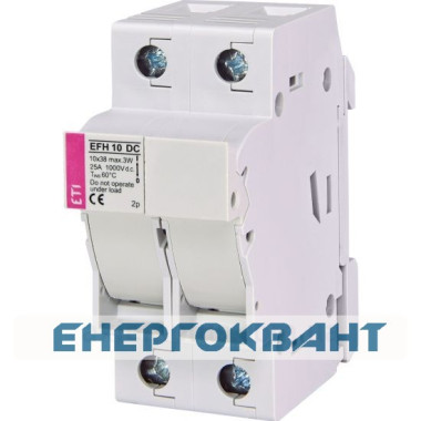 Роз'єднувач ETI 002540503 EFH 10 2P 25A 1000V DC (з адаптером)