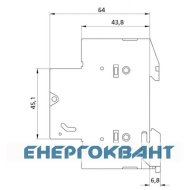 Роз'єднувач запобіжник ETI 002550003 PCF 10 2P 690V