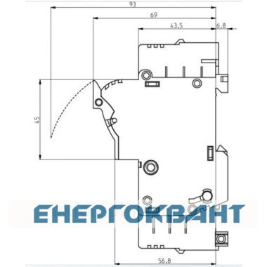 Роз'єднувач запобіжник ETI 002570003 EFD 22 2p