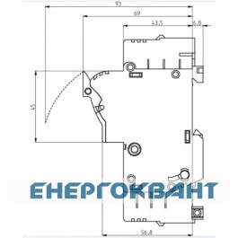 Роз'єднувач запобіжник ETI 002570015 EFD 22 3p + N