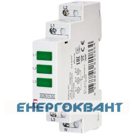 Трифазний індикатор наявності напруги ETI 002471556 SON H-3G (3x зелений)