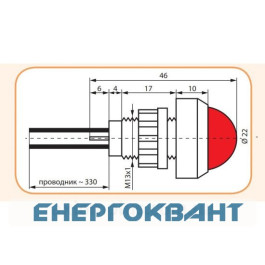 Сигнальна лампа ETI 004770814 LS 20 R 24 20мм 24V AC (червона)